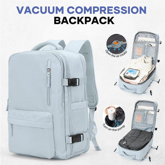Vacuum Compression Travel Backpack – Large Capacity Foldable Hiking & Laptop Bag - WAREHOUSE SHOP