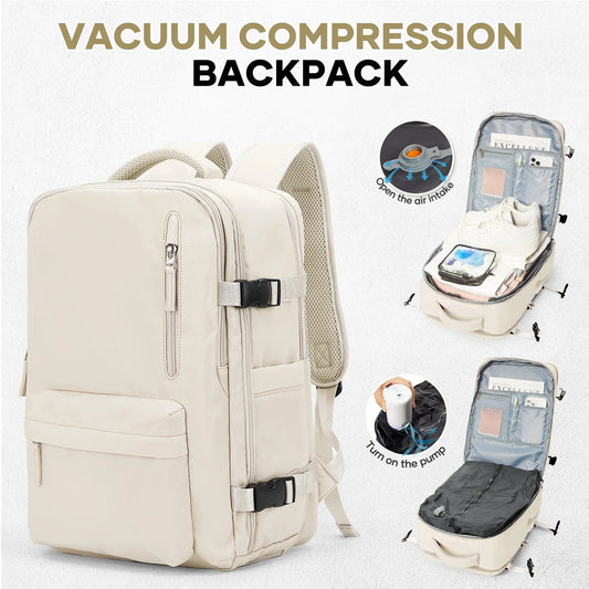 Vacuum Compression Travel Backpack – Large Capacity Foldable Hiking & Laptop Bag - WAREHOUSE SHOP