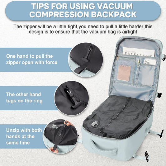 Vacuum Compression Travel Backpack – Large Capacity Foldable Hiking & Laptop Bag - WAREHOUSE SHOP
