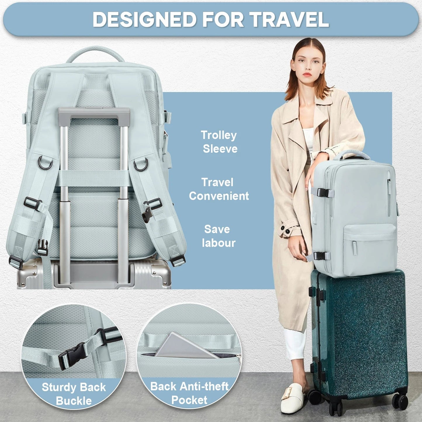 Vacuum Compression Travel Backpack – Large Capacity Foldable Hiking & Laptop Bag - WAREHOUSE SHOP