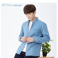 Winter Warm Denim Jeans Shirt for Men. Fleece Lined Velvet Shirts with Button Down - WAREHOUSE SHOP