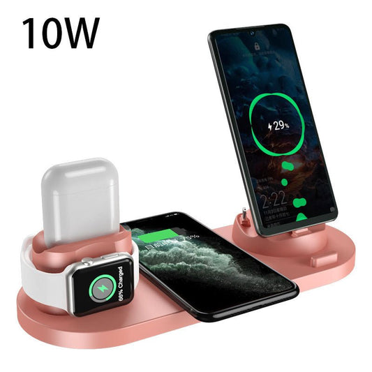 Wireless Charger For IPhone Fast Charger For Phone Fast Charging Pad For Phone Watch 6 In 1 Charging Dock Station - WAREHOUSE SHOP