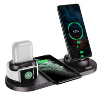 Wireless Charger For IPhone Fast Charger For Phone Fast Charging Pad For Phone Watch 6 In 1 Charging Dock Station - WAREHOUSE SHOP