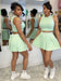 Women O - neck Mini Tank Top and Pleated Mini Skirt Suit. Fitness 2Piece Set Outfit. - WAREHOUSE SHOP