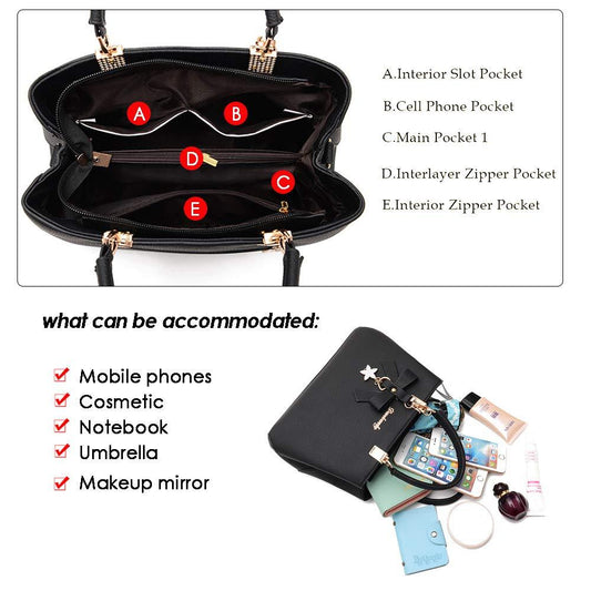 Women's Handbags, New Top Handle Shoulder & Messenger Tote Bag - WAREHOUSE SHOP