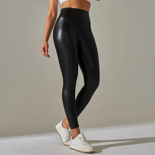 WOMEN'S Leggings, High Waisted Tight, and Sexy PU Leather Pants. Colorful Yoga Pants for Women - WAREHOUSE SHOP