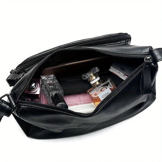 Women’s lightweight shoulder bag with spacious multi - layered compartments, perfect for mothers, middle - aged, and everyday use. - WAREHOUSE SHOP