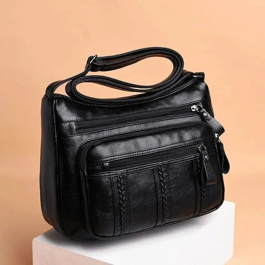 Women’s lightweight shoulder bag with spacious multi - layered compartments, perfect for mothers, middle - aged, and everyday use. - WAREHOUSE SHOP