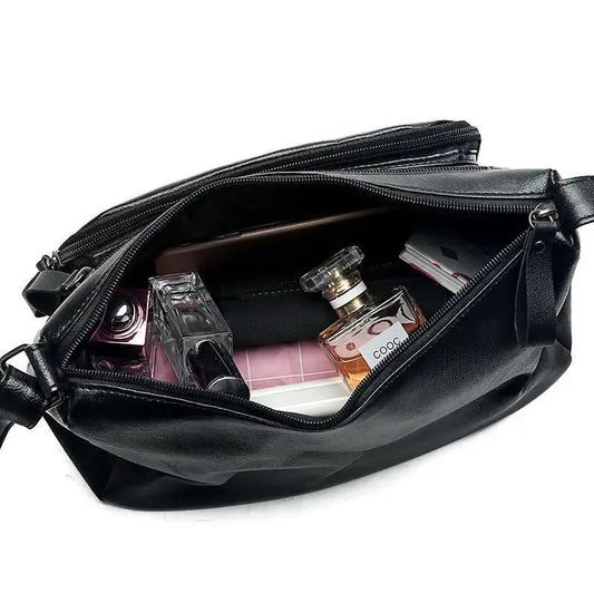 Women’s lightweight shoulder bag with spacious multi - layered compartments, perfect for mothers, middle - aged, and everyday use. - WAREHOUSE SHOP