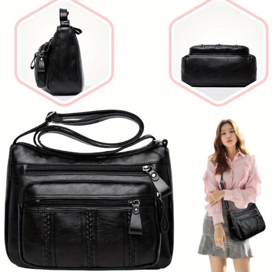 Women’s lightweight shoulder bag with spacious multi - layered compartments, perfect for mothers, middle - aged, and everyday use. - WAREHOUSE SHOP