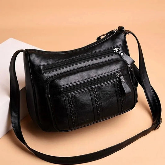 Women’s lightweight shoulder bag with spacious multi - layered compartments, perfect for mothers, middle - aged, and everyday use. - WAREHOUSE SHOP