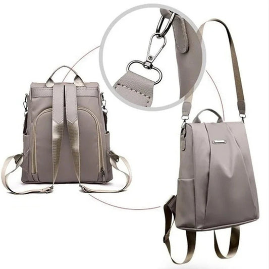 Women’s Nylon Fashion Backpack – Lightweight, Waterproof, Large Capacity, Multi - Functional with Detachable Shoulder Strap - WAREHOUSE SHOP