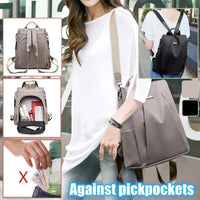 Women’s Nylon Fashion Backpack – Lightweight, Waterproof, Large Capacity, Multi - Functional with Detachable Shoulder Strap - WAREHOUSE SHOP