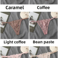 Women'S Sexy Lace Up Cut Out Thong Breathable Underwear for Women Thong Underwear - WAREHOUSE SHOP