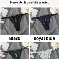 Women'S Sexy Lace Up Cut Out Thong Breathable Underwear for Women Thong Underwear - WAREHOUSE SHOP