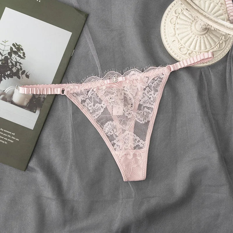 Women'S Sexy Lace Up Cut Out Thong Breathable Underwear for Women Thong Underwear - WAREHOUSE SHOP