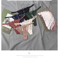 Women'S Sexy Lace Up Cut Out Thong Breathable Underwear for Women Thong Underwear - WAREHOUSE SHOP