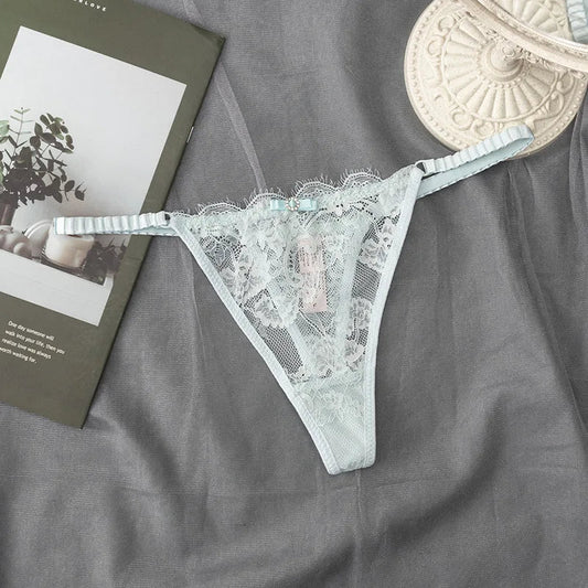 Women'S Sexy Lace Up Cut Out Thong Breathable Underwear for Women Thong Underwear - WAREHOUSE SHOP