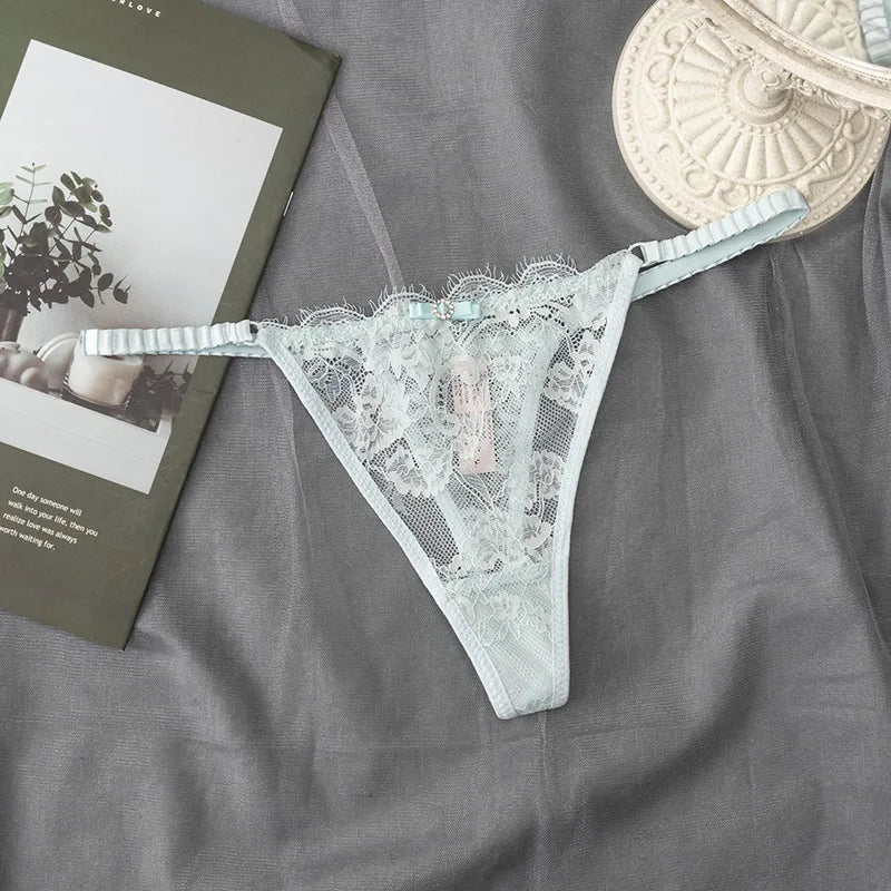 Women'S Sexy Lace Up Cut Out Thong Breathable Underwear for Women Thong Underwear - WAREHOUSE SHOP