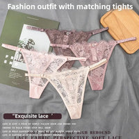 Women'S Sexy Lace Up Cut Out Thong Breathable Underwear for Women Thong Underwear - WAREHOUSE SHOP
