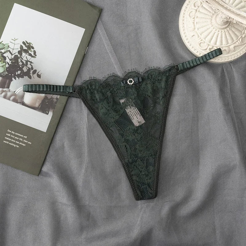 Women'S Sexy Lace Up Cut Out Thong Breathable Underwear for Women Thong Underwear - WAREHOUSE SHOP