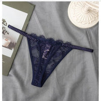 Women'S Sexy Lace Up Cut Out Thong Breathable Underwear for Women Thong Underwear - WAREHOUSE SHOP